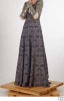  Photos Woman in Historical Dress 1 15th Century Medieval Clothing blue dress leg lower body 0002.jpg